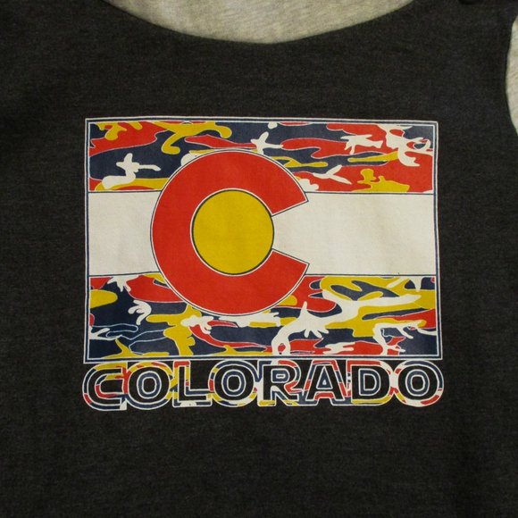 Colorado Ulura Woman Small Gray Red White Graphic Long Sleeve Pullover Hoodie - Picture 2 of 4